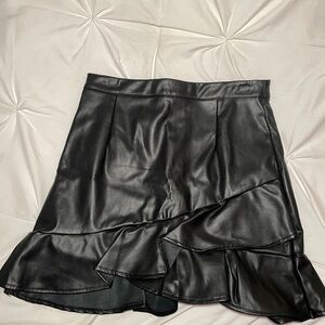 Elegant Black Ruffle Skirt